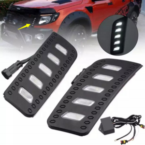 LLevo ford accessories front led running light for Ford Ranger white day running lights with harness