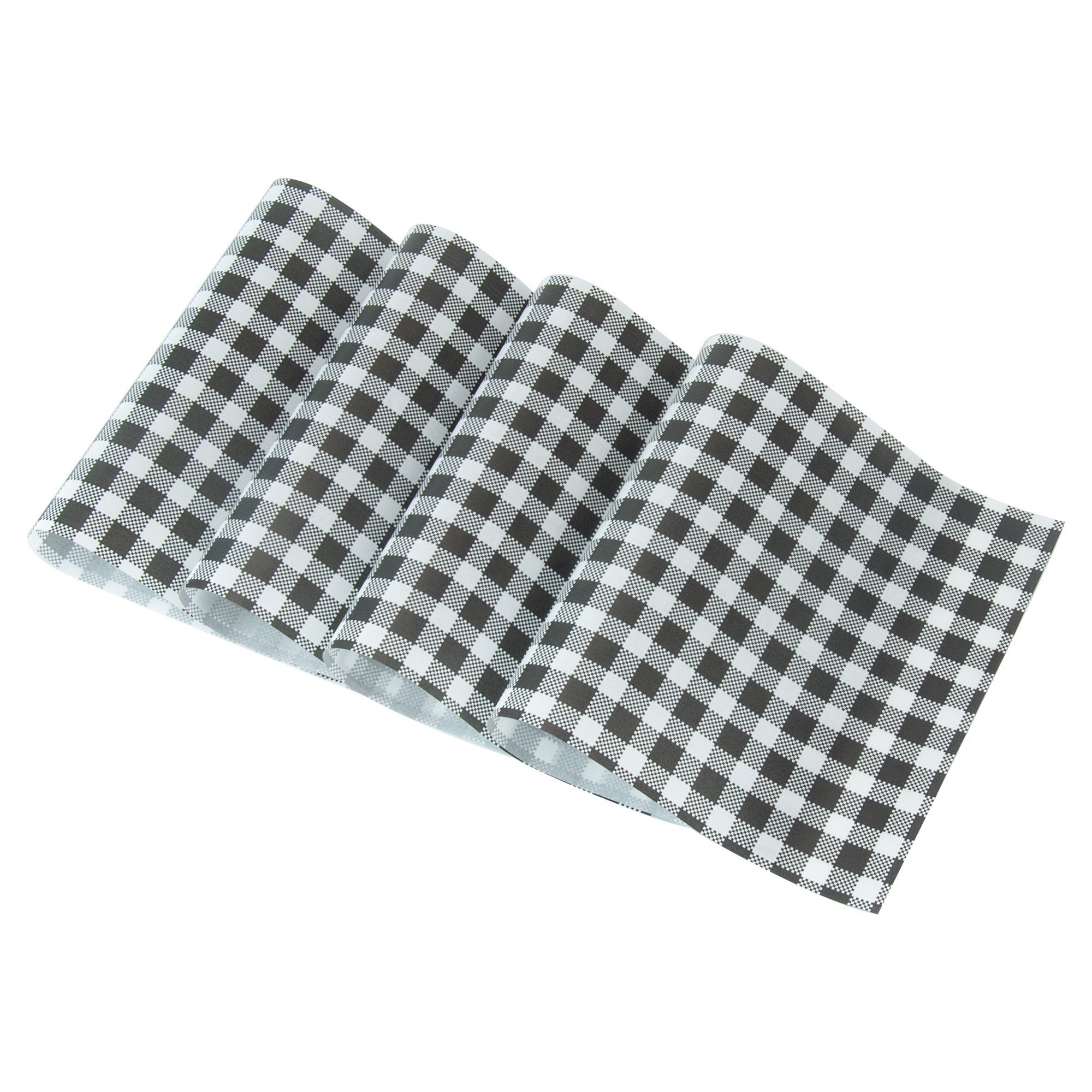 Black and White Checkered Greaseproof Paper,Wax Paper Sheets for Food,Rave Party BBQ Picnic Party Deli Paper