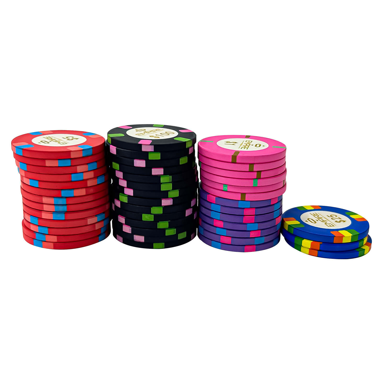 Wholesale High Quality 39mm Ceramic Poker Chips Casino Gambling Game Custom Logo 10g