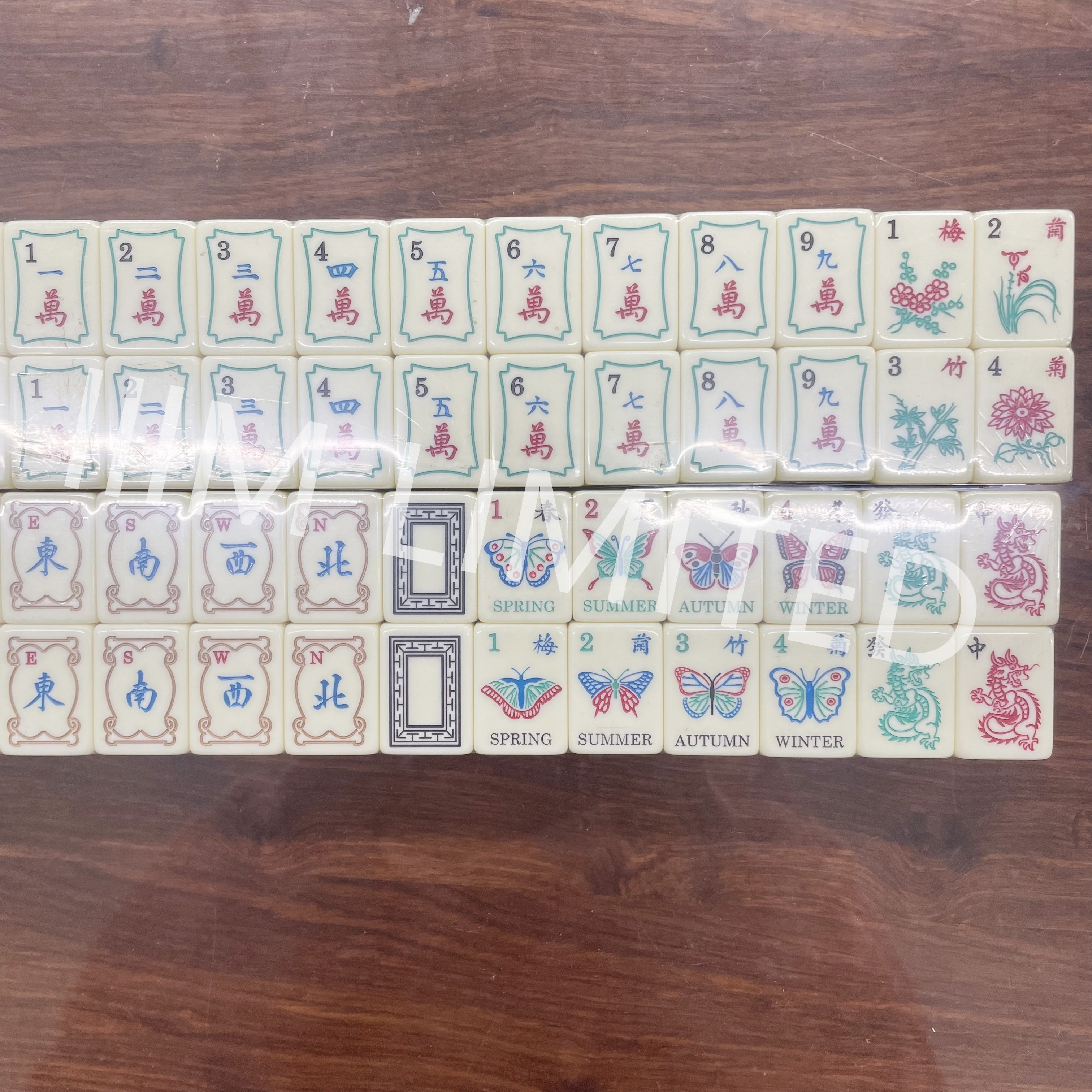 30 mm Melamine American Mahjong Set 160 Tiles Singapore Malaysia Chinese Travel Game Custom