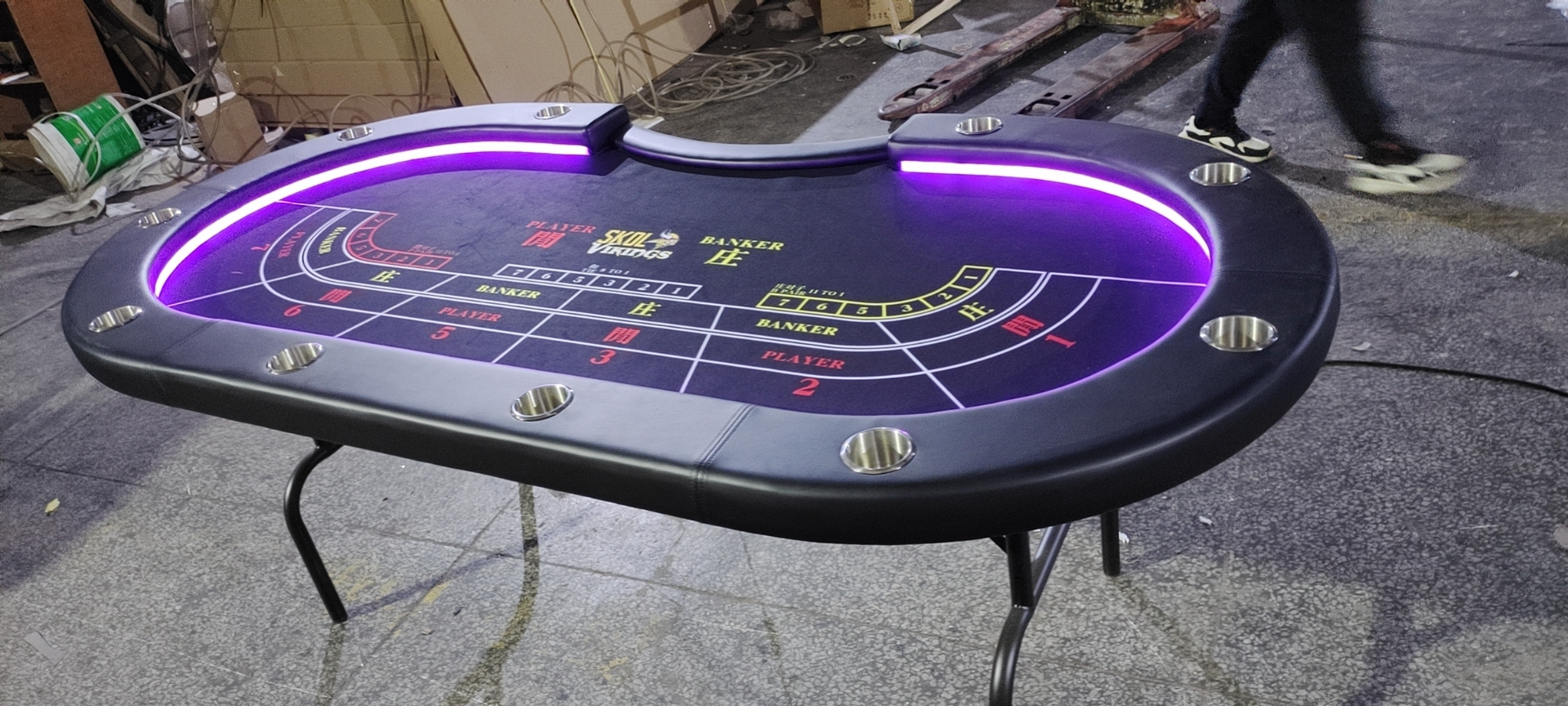 Poker Table Foldable Gambling Poker Tables Folding Metal Legs Casino Game Professional Table Custom