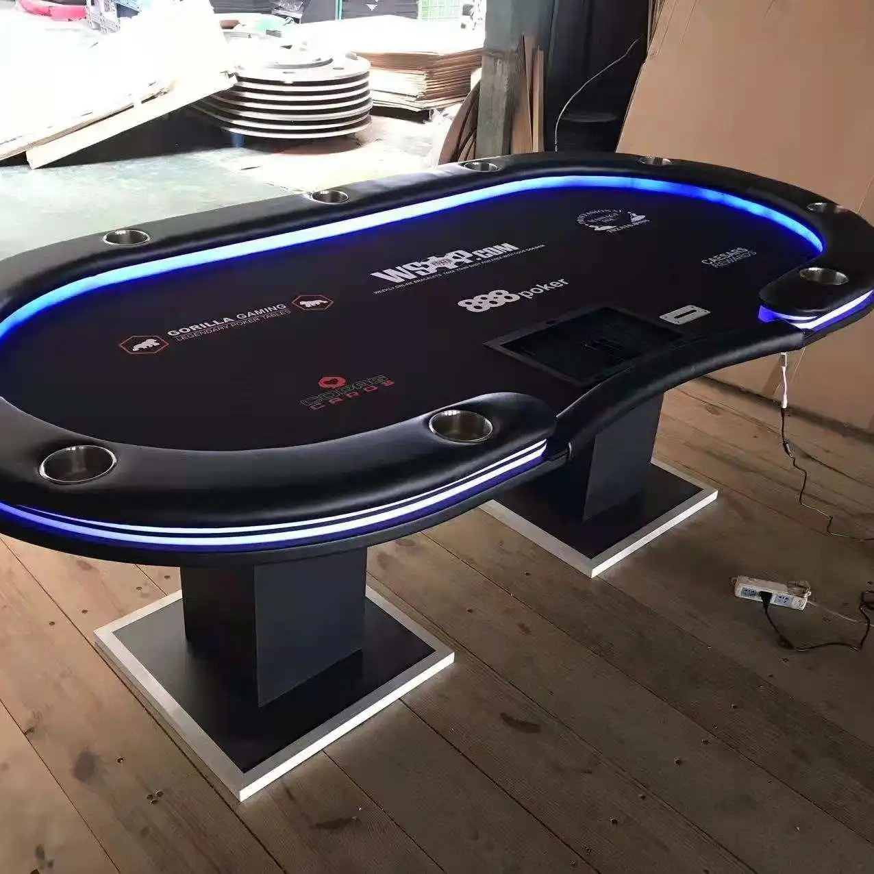 Poker Table Wholesale Classic designed Custom 10 seat Poker Gambling Table