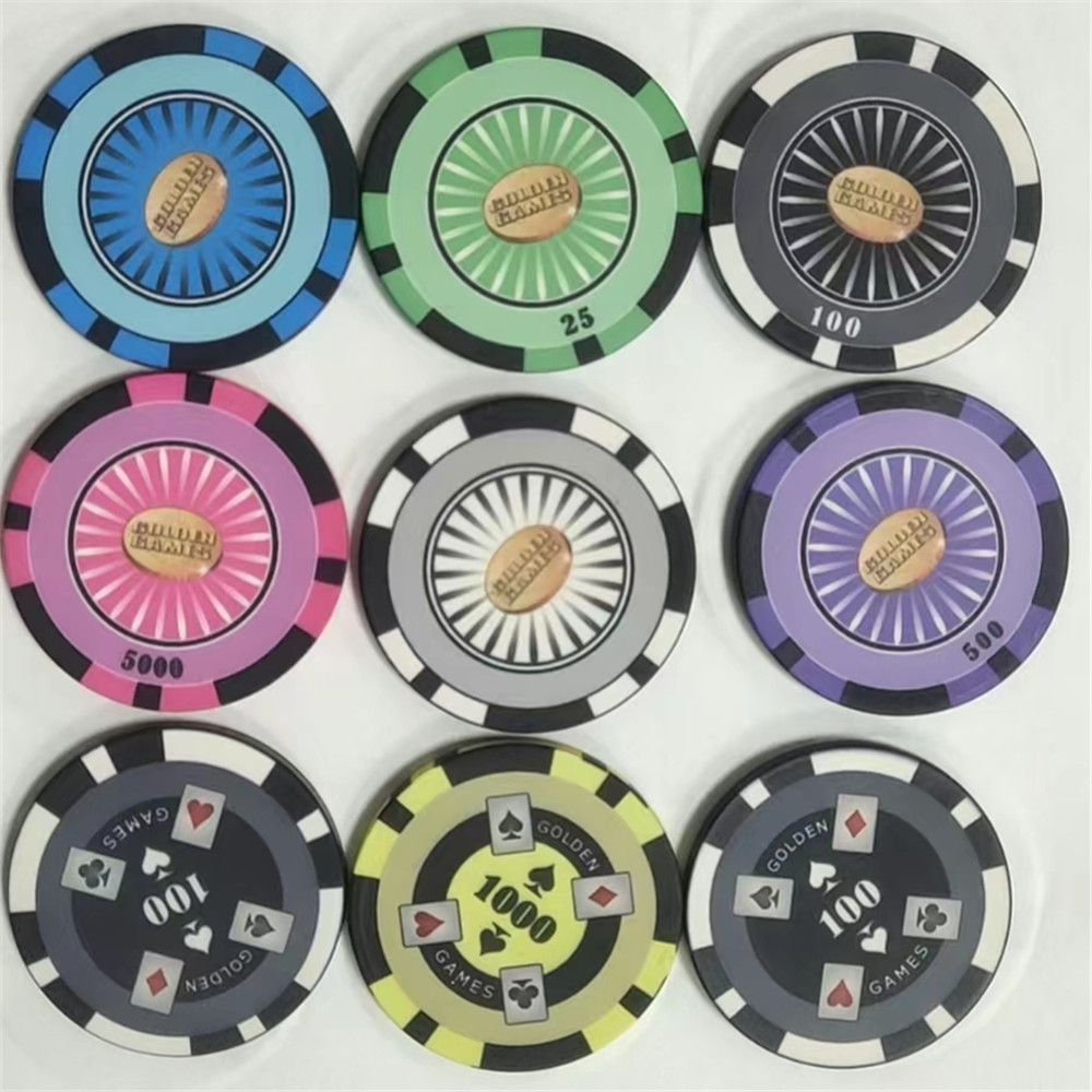 Custom 10g Ceramic Poker Chips 39mm Professional Poker Chips Casino Gambling Game