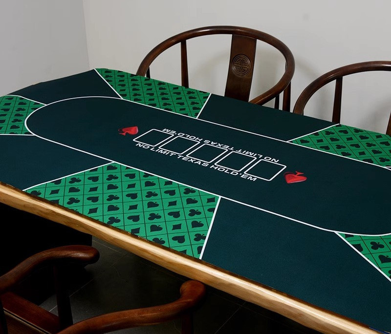 2.4 m Poker Table Mat Texas Hold'Em Layout Casino Professional Table Playing cards Felt