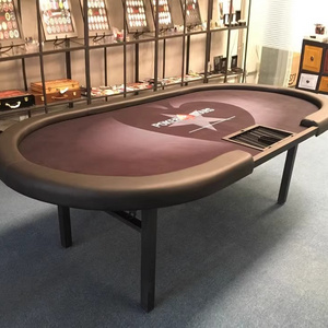 Poker Table Foldable 10 Player Texas Holde'm Table 8 Player Blackjack Casino Folding Table For Game Room