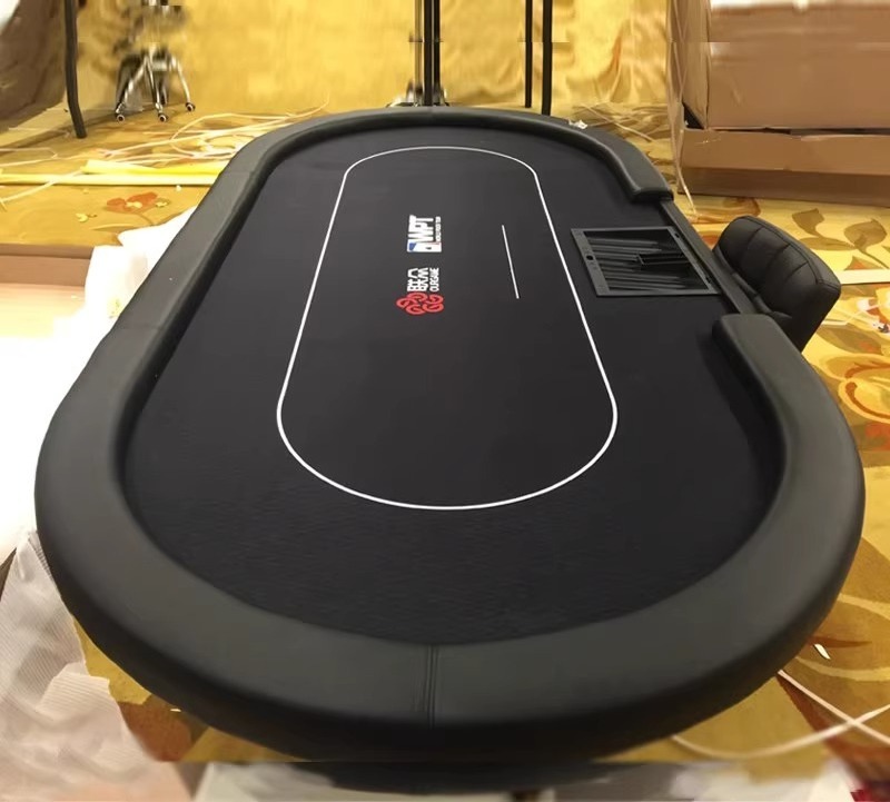 Poker Table Foldable 10 Player Texas Holde'm Table 8 Player Blackjack Casino Folding Table For Game Room