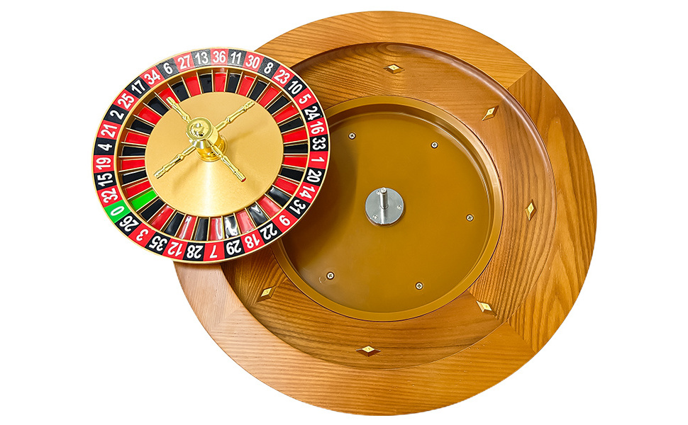 18 inch Solid Wood Roulette Wheels Professional Casino Single 0 & Double 00 Roulette wheel High quality manual roulette wheels