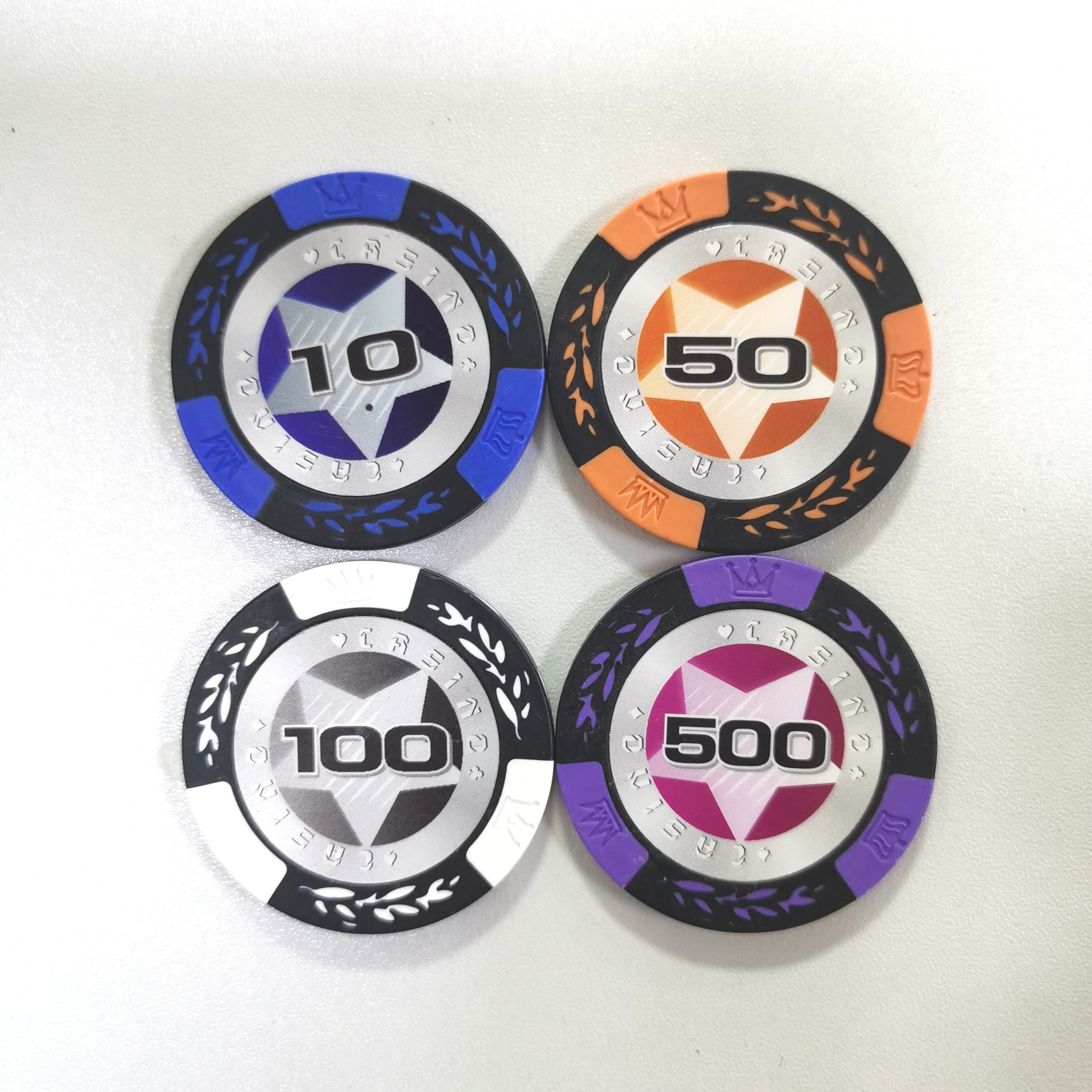 2024 High Quality VastGifts Wholesale Personalize Logo Ceramic ABS Clay Poker Chips for Promotion Game