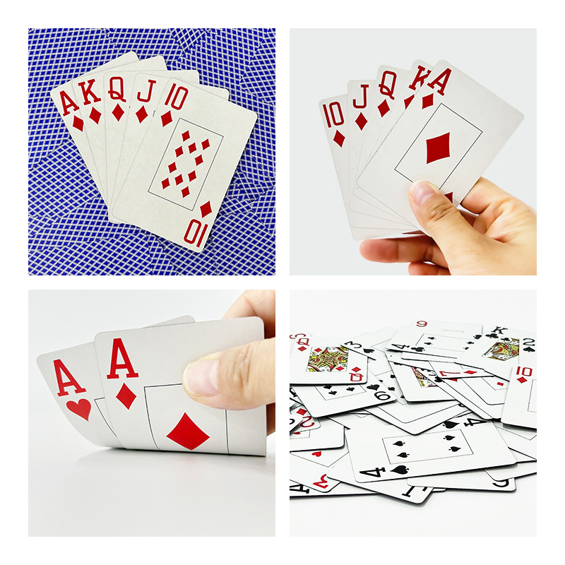 88x63mm Pvc Playing Cards Casino Texas Hold'em Large Print 100% Plastic Waterproof Reusable Poker Card