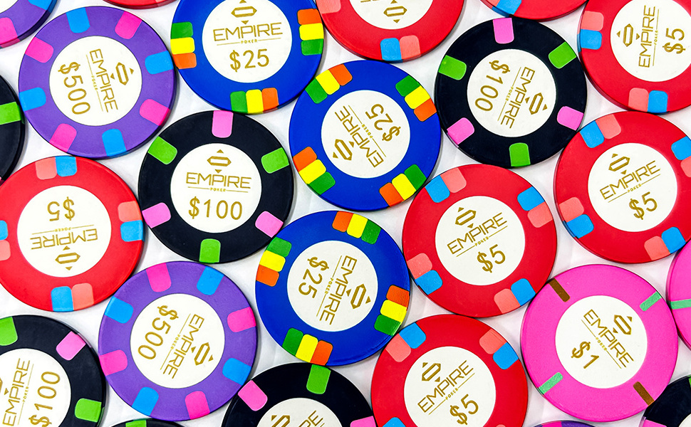 Wholesale High Quality 39mm Ceramic Poker Chips Casino Gambling Game Custom Logo 10g