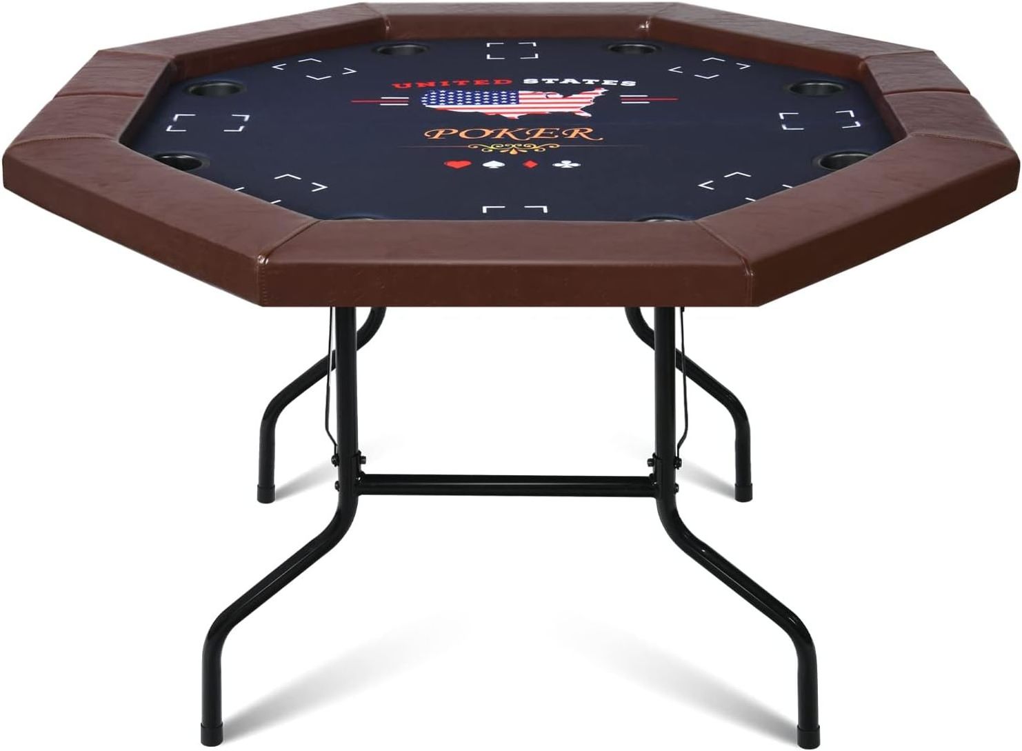 Custom Texas Hold 'Em Round Neopren-Poker-Matte Table Top Rolling Poker Matts Octagon poker table