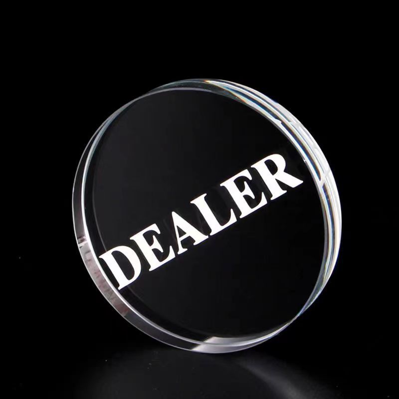 Casino acrylic poker dealer button All in button