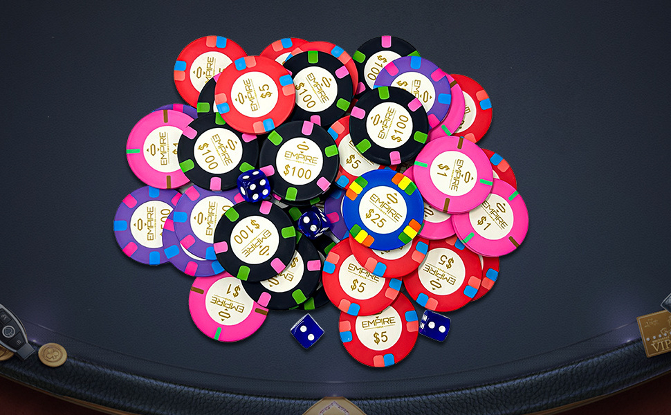 Wholesale High Quality 39mm Ceramic Poker Chips Casino Gambling Game Custom Logo 10g