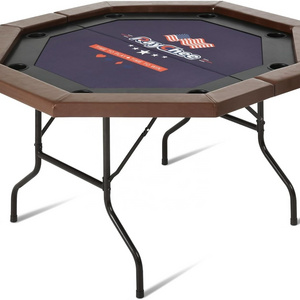 Custom Texas Hold 'Em Round Neopren-Poker-Matte Table Top Rolling Poker Matts Octagon poker table