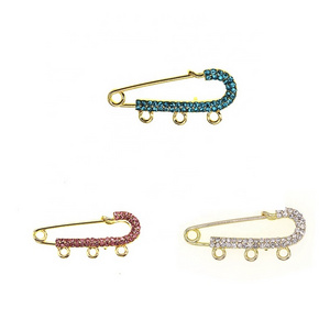 4 cm pin for kids big pin pink blue rhinestone small islam allah charms Brooch mashallah baby pins