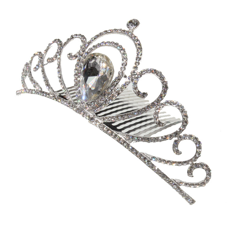 Princess Crown Tiara Comb Hairband Accessories Bridal Hair Jewelry wedding decorative hair combs