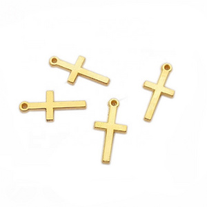 Fashion Small Gold Silver Cross Charm Tiny Gold Plated Cross Charms Pendant For Baby Pin Decoration