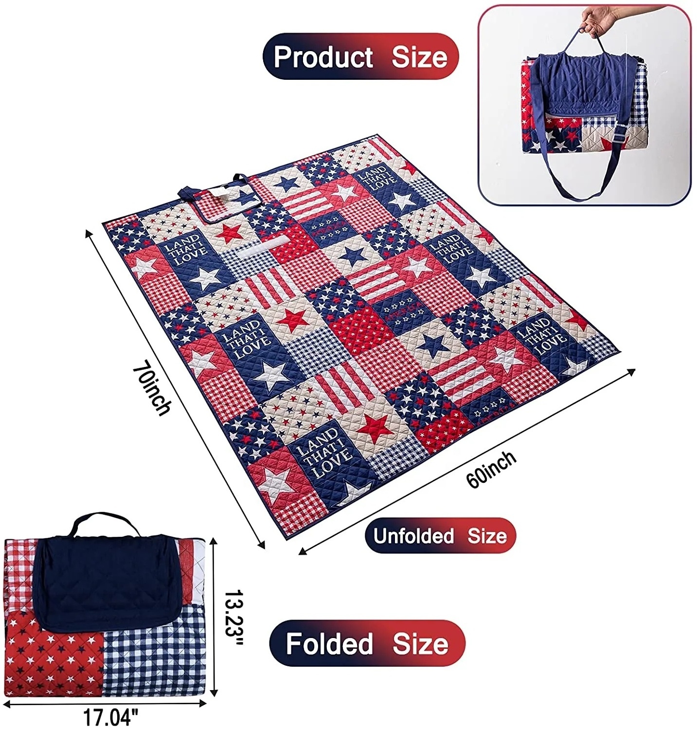 Extra Large Picnic Blanket Sand Free Beach Blanket Portable Family Outdoor Beach Mat for Camping