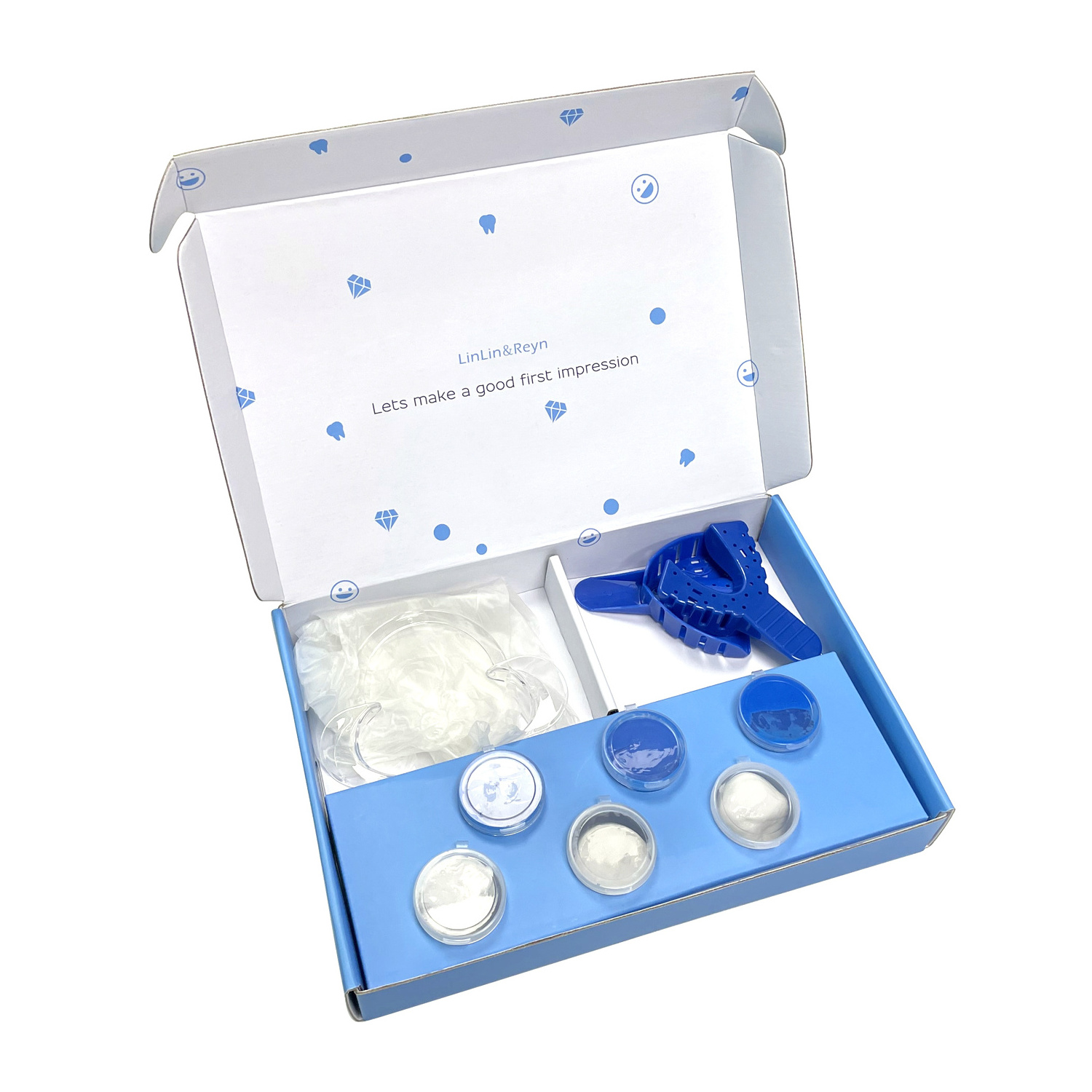 Material Rubber Professional Dental Clinic Use Teeth Mold Addition Kit With Mouth Tray