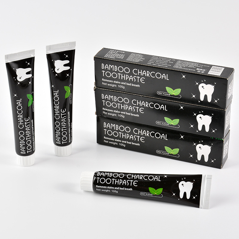 Home natural teeth whitening bamboo activated charcoal toothpaste