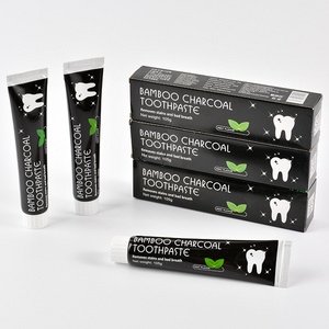 Home natural teeth whitening bamboo activated charcoal toothpaste