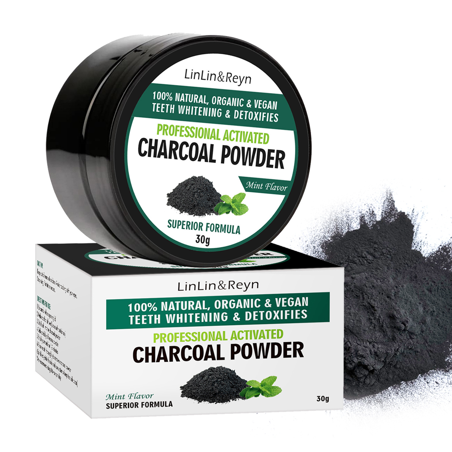 New Products Natural Activated Coconut Shell Charcoal Teeth Whitening Powder