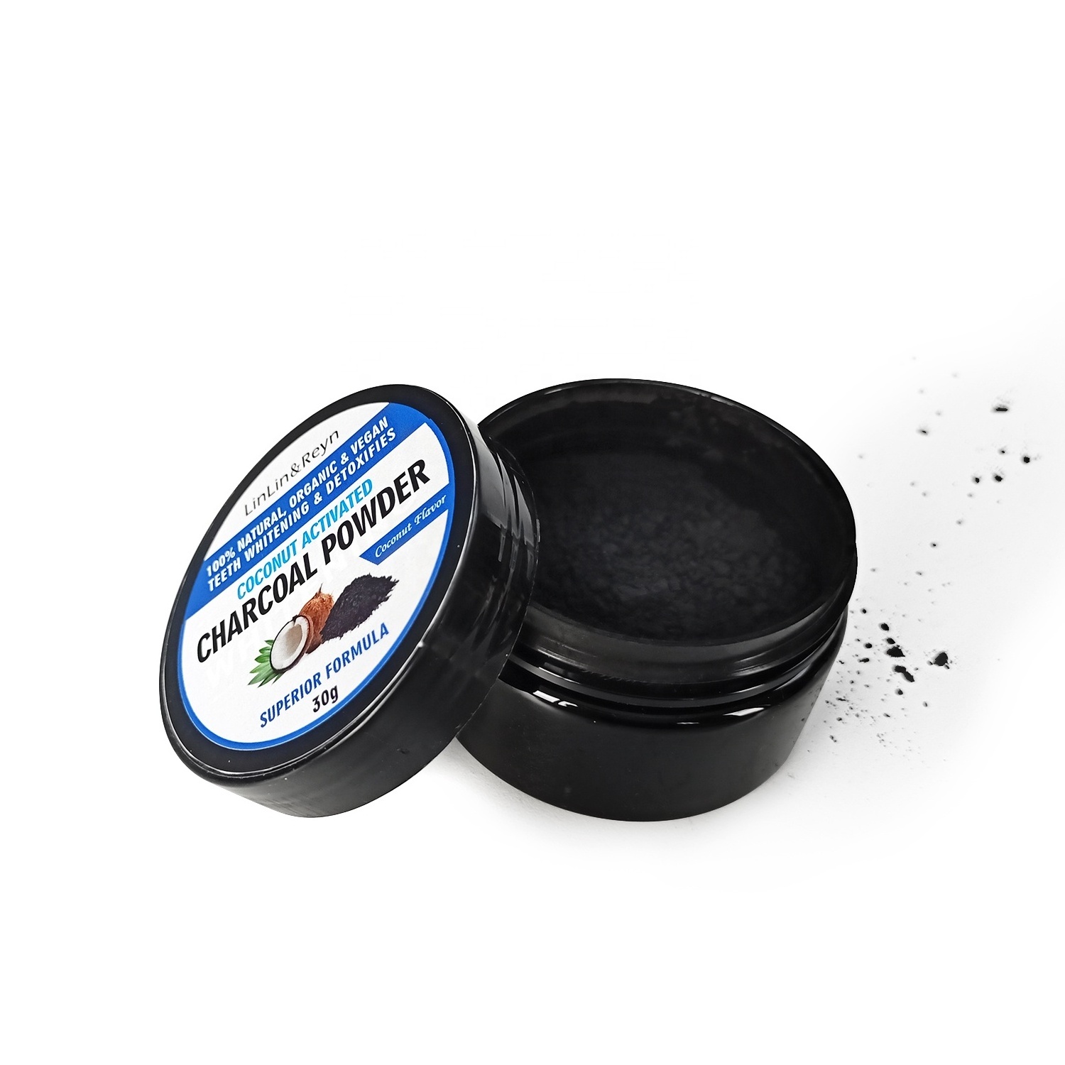 Home use activated Charcoal Natural Teeth Whitening Powder Peppermint Flavor