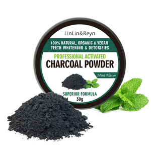 Home use activated Charcoal Natural Teeth Whitening Powder Peppermint Flavor