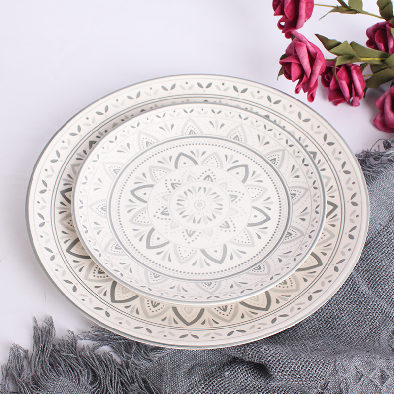 WEIYE handmade nordic tableware irregular ceramic plates sets crockery dinnerware sets porcelain dinner set