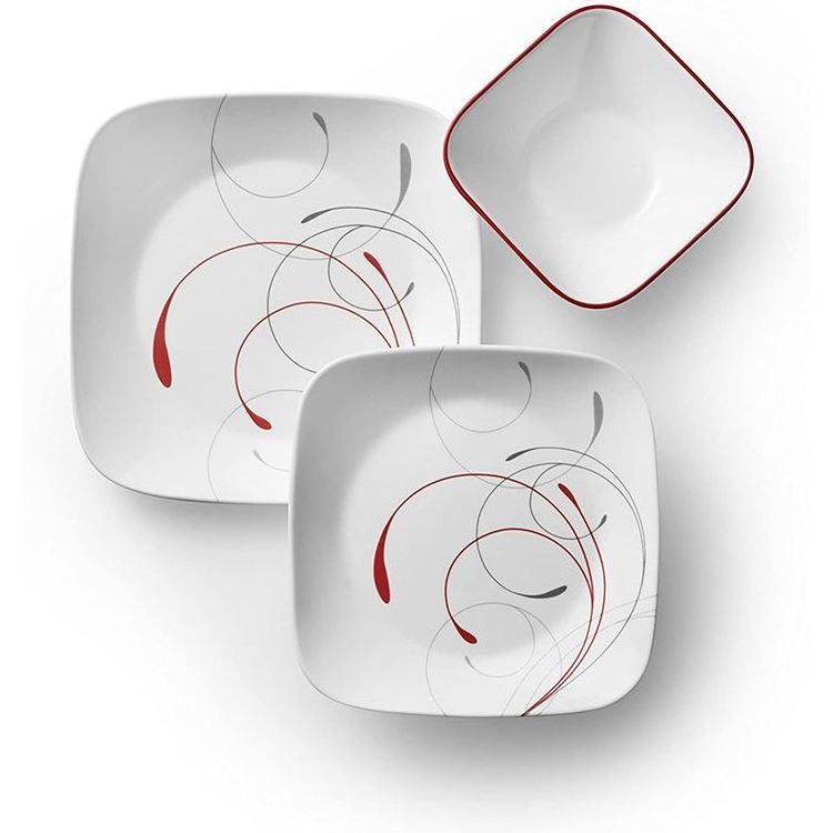 Popular dinnerware luxury marble custom breakfast ceramic dinner set