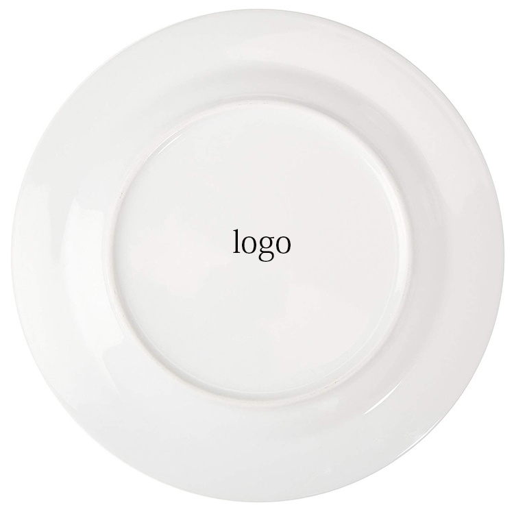 Bulk White Cheap Ceramic Ware Round Plate China Porcelain Hotel Dinner Plates