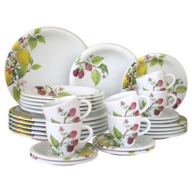 Stock pakistan luxury fine bone china ceramic dinner set white and gold for wedding customized