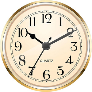 3-1/2 Inch 90 mm Quartz Clock Fitup Insert with Arabic Numeral