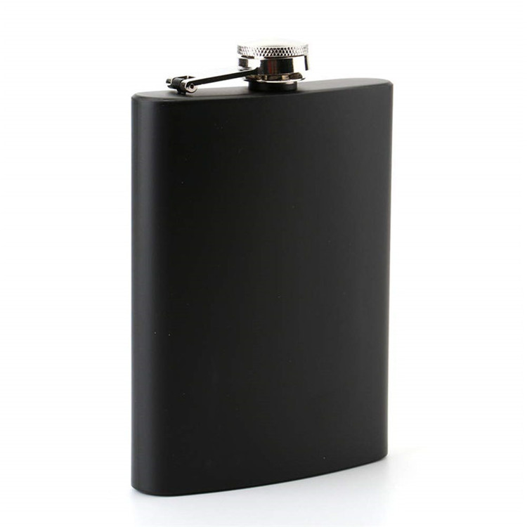 Drinking Alcohol Party Men and Women Stainless Steel Hip Flask Black Matte Drinking Flasks Liquor Flask with Funnels