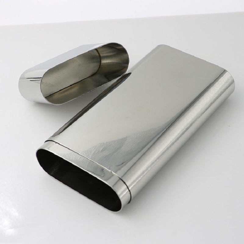 Stainless Steel Hip Flask Liquor Alcohol Bottle Holder with Cigar Case