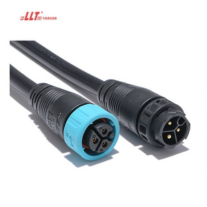 3 pin electrical connector outdoor cable IP67 waterproof automotive  PA66  m19 connector