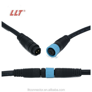 Factory direct LLT IP68 waterproof 2 pin electric male female connectors