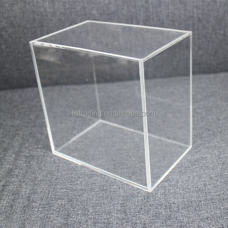 Custom private acrylic boxes with lid wholesale high glossy transparent acrylic handbag display box plexiglass clear gift boxes