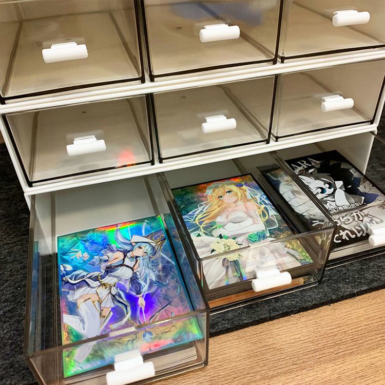 Yu-Gi-Oh Card Storage Box, Magic Pokemon PTCG Card Box Drawer transparent large capacity card case wholesale customization