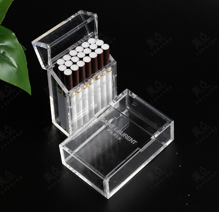 smoking packaging box magnetic cigarette case box with unique logo print wholesale rainproof luxury acrylic custom cigarette box