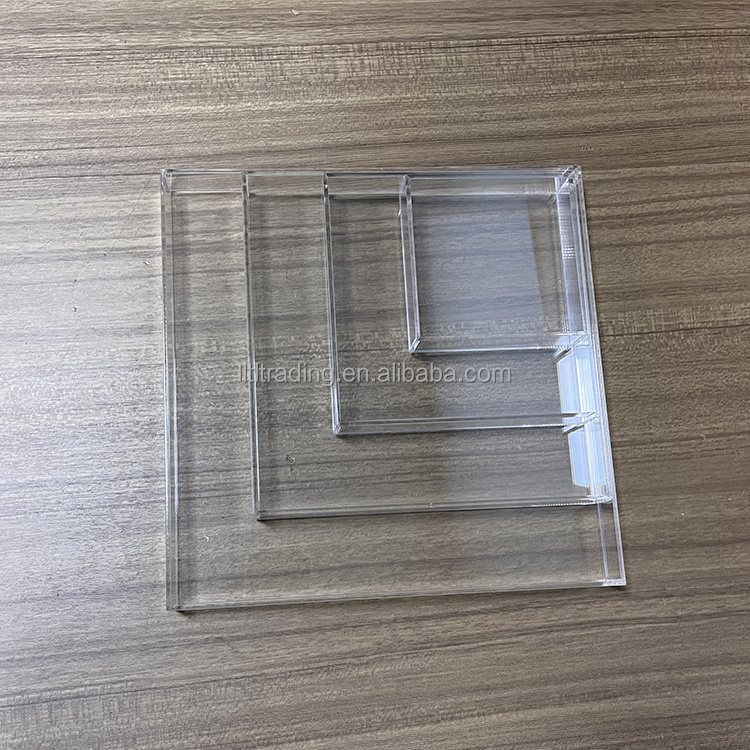 Acryl water flat tray plexiglass PMMA perpex wholesale transparent acrylic tray luxury 4x6 flat acrylic trays bulk cheap