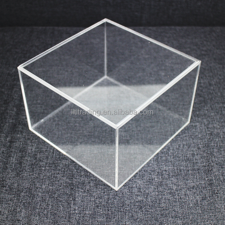 Custom private acrylic boxes with lid wholesale high glossy transparent acrylic handbag display box plexiglass clear gift boxes