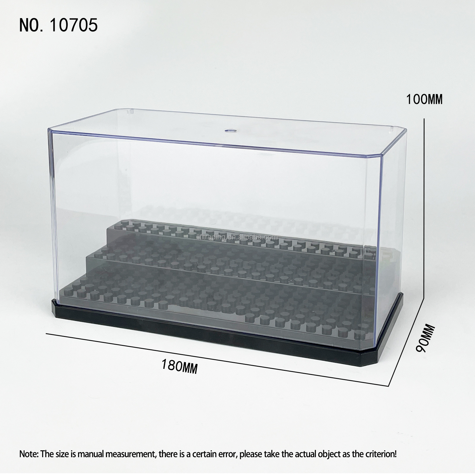 New version display cabinet for lego collections modular lego minifiguren display with black base rectangle lego display box