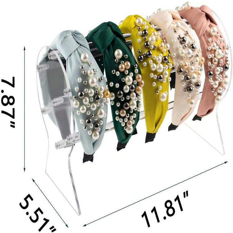 Acrylic simple transparent openwork headband counter display stand, bracelet watch desktop storage stand