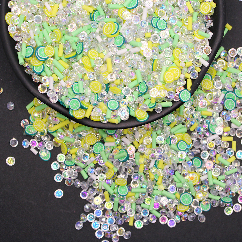 Polymer Hot Pearls Clay Lemon Slices Sprinkles DIY Craft Slime Filling Phone Nail Art Decorations Resin Shaker Jewelry Stuff