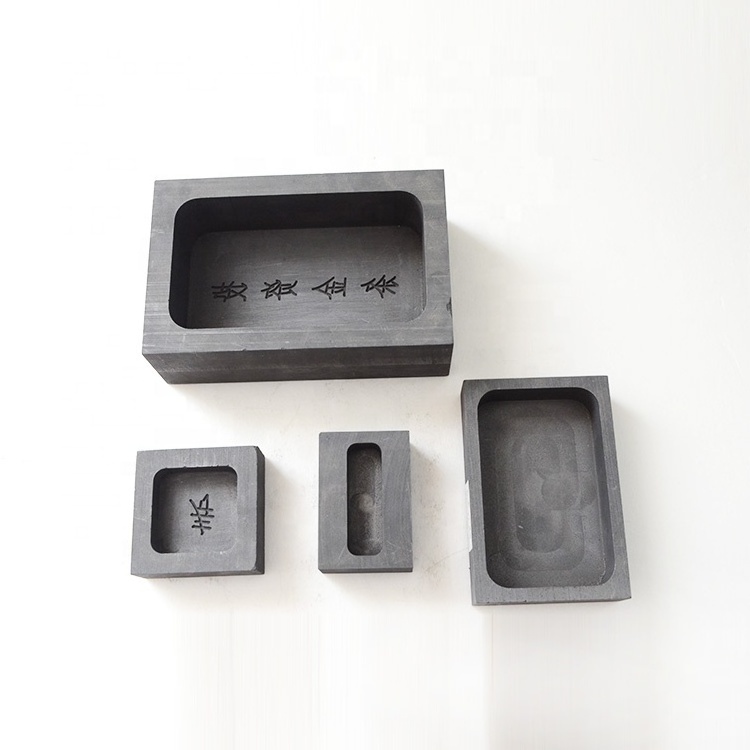 High pure square graphite curcible graphite mold for gold silver ingot casting brick bar