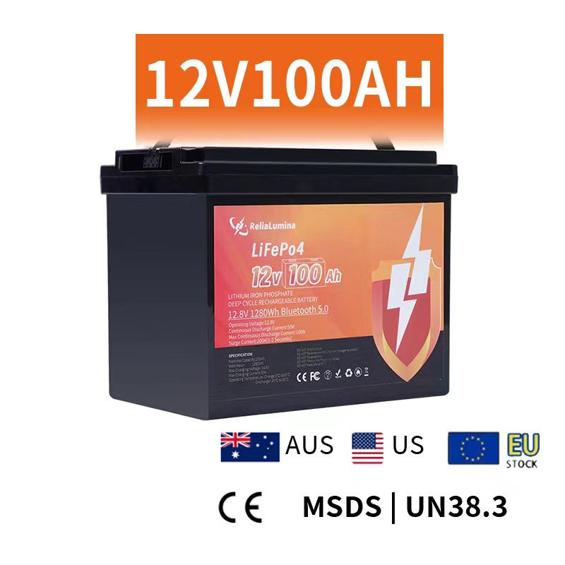 Best Seller 12 V Deep Cycle Solar Rv Caravan Marine smart 12 Volt Lithium Ion Batteries 12v 100ah Lifepo4 Battery