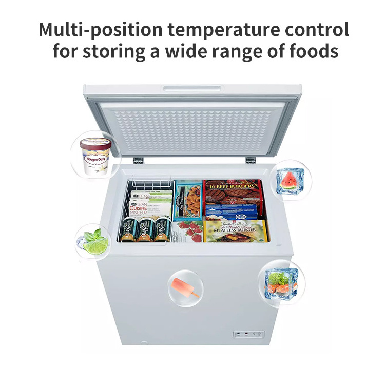 Biaobing White door small chest freezer with lock fridges and deep freezers