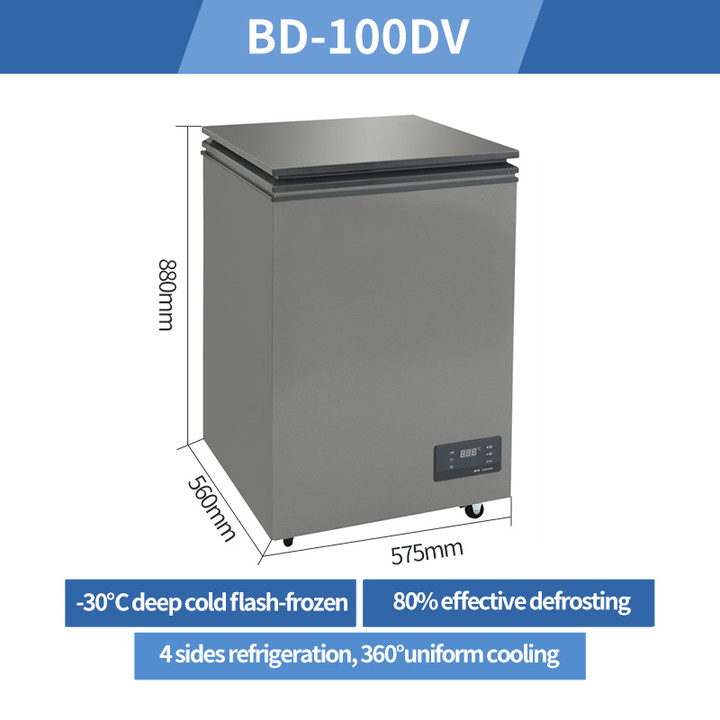 Ultra low temperature mini deep freezer -30 degree 100L energy saving high quality top open single door upright deep freezer