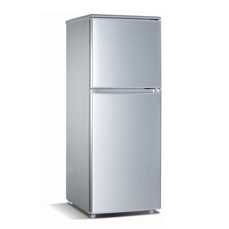 XRD-180 Top Freezer Double Door Fridges 168 Liters Home Refrigerator Stainless Steel Door Panel Fridge Refrigerator